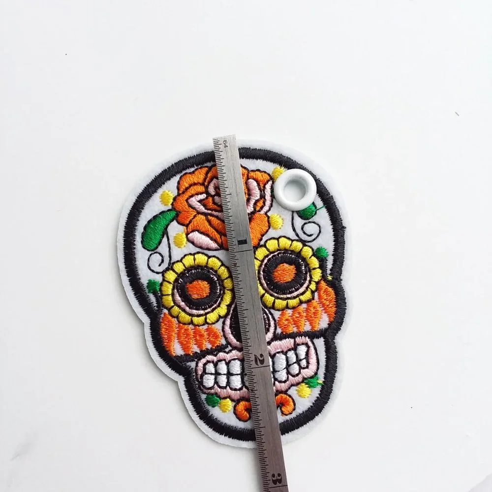 2/$18 Sugar Skull Shoelace patch charm roller skate charm - Picture 4 of 7